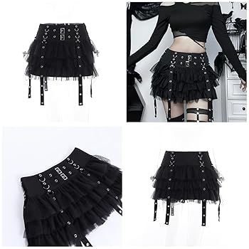 Amazon.com: Gothic Skirt for Women Trendy High Waisted Tulle